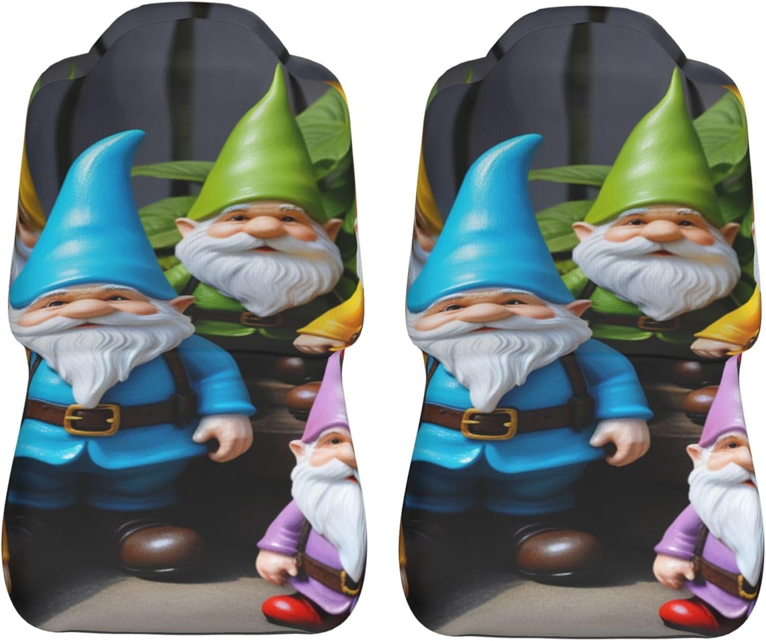 Colorful Gnomes Printed Car Seat Covers,Cute Universal Car Seat Cover Set for Front Seats Elastic Carseat Protector fit Cars,Vans,SUV,Truck