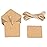 G2PLUS Kraft Paper Gift Tags with String, 100PCS Brown Square Tags, 2.2x2.2 inches Blank Hang Label Tag for Gift Wrapping, Pricing, DIY Arts and Crafts, Christmas, Wedding Party Favors