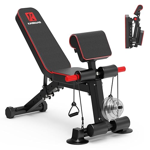 Adjustable Weight Bench - Utility workout Benches for Exercise, Free