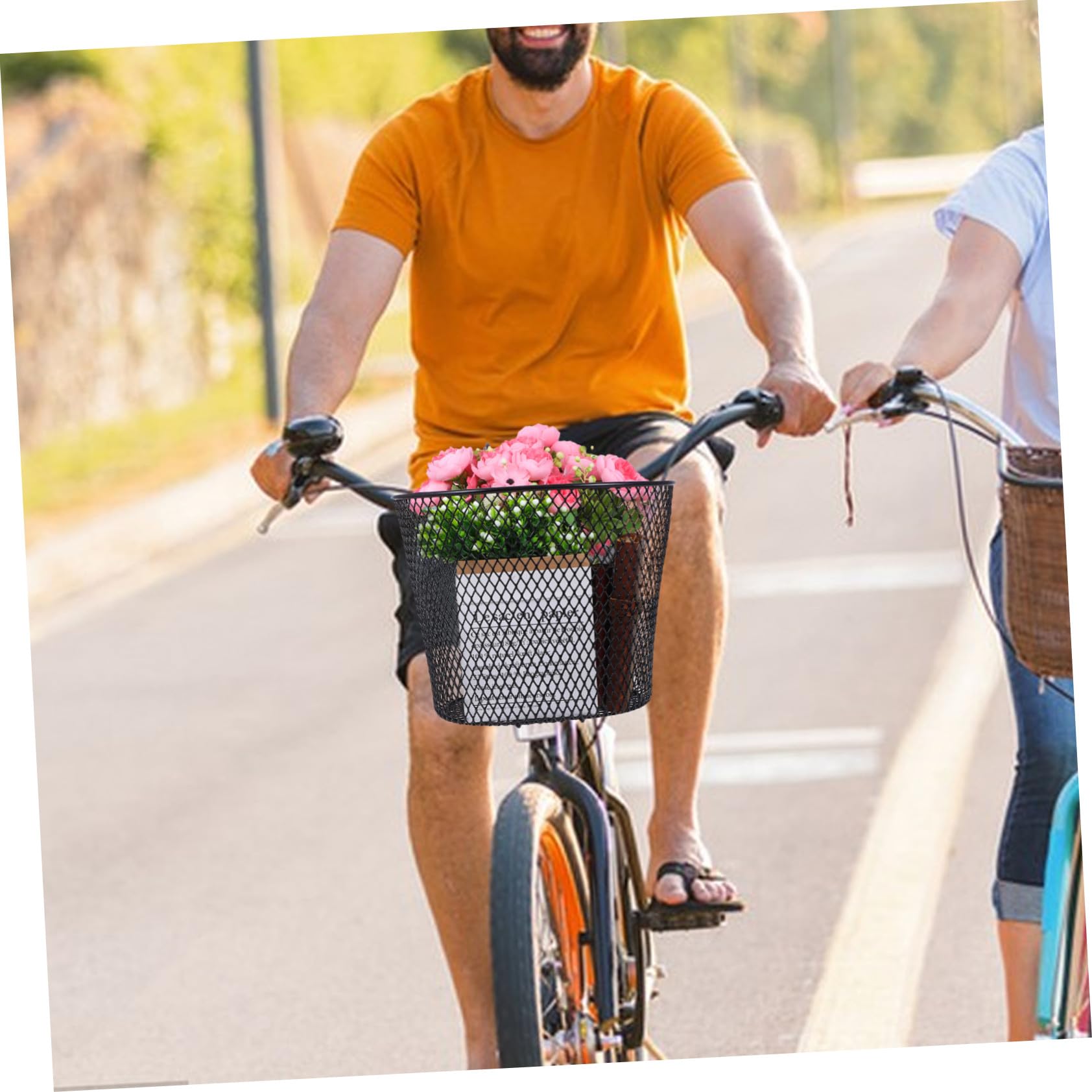 GALPADA Cesta Metálica de Hierro Ligera y Resistente para Bicicleta Eléctrica, Cesta Delantera Fácil de Instalar para Patinete Infantil y Accesorios de Ciclismo