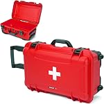 Boîte de Premiers Secours Étanche NANUK 903 Vide – Organisateur de Premiers Secours Durable, Évalué IP67, Résistant à la Poussière, aux Chocs, et Flotte (7,4" x 4,9" x 3,1") – Rouge