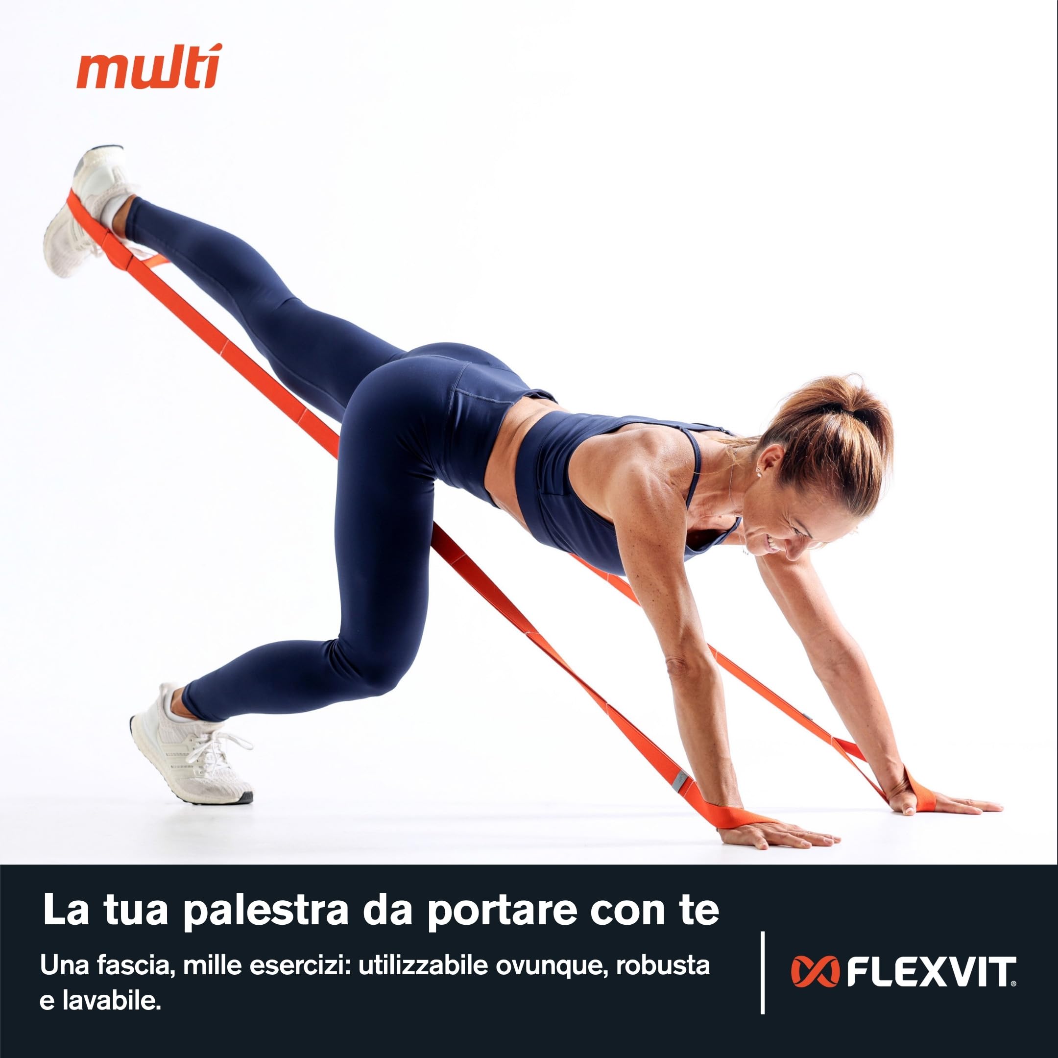 FLEXVIT Multi Band – Fasce fitness per allenamento completo del corpo, fisioterapia e tonificazione della pelle, 3 spessori, per principianti e professionisti