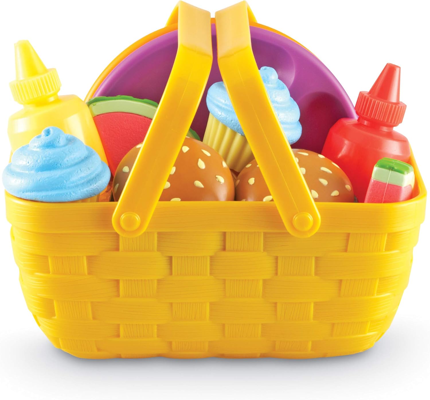 Learning Resources New Sprouts Picnic Set - 15 Pieces, Ages 18+ months, Pretend Play Food for Toddlers, Kitchen Play Toys for Kids