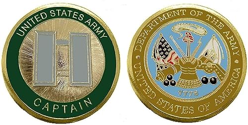 Moneda de desafío militar, Moneda de desafío para veteranos del ejército, monedas coleccionables, rangos de oficial, capitán
