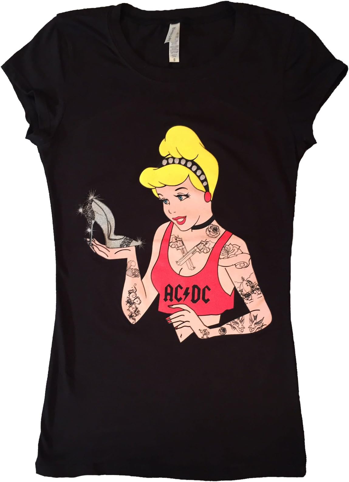 Cinderella Disney Tattoos Punk T-shirt New (m)