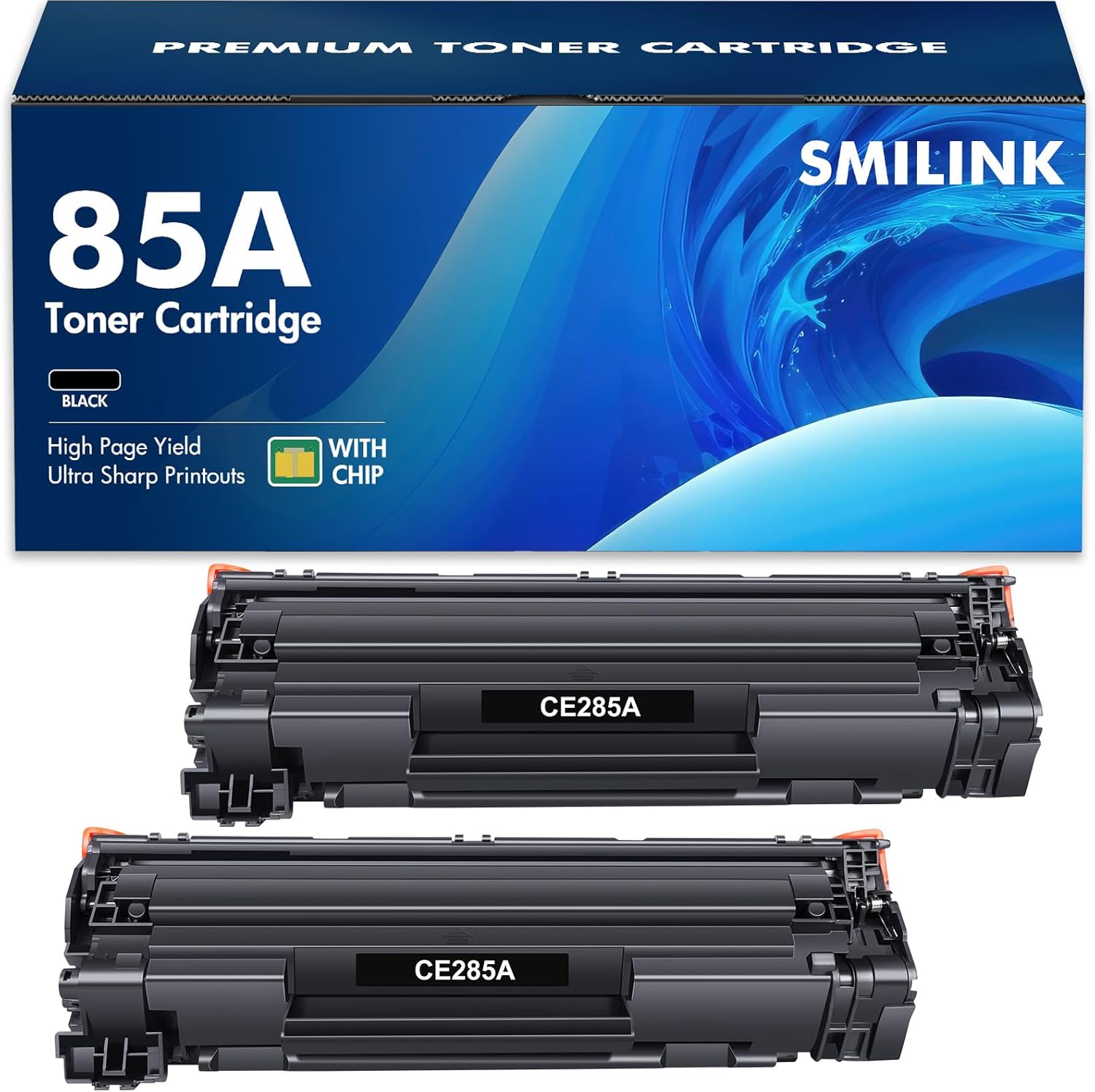 85A CE285A P1102W Black Toner Cartridge 2 Pack Compatible Replacement for HP 85A CE285A for HP Pro P1102W 1102W P1100 P1102 M1132 M1210 M1130 M1212nf M1217nfw Printer Ink