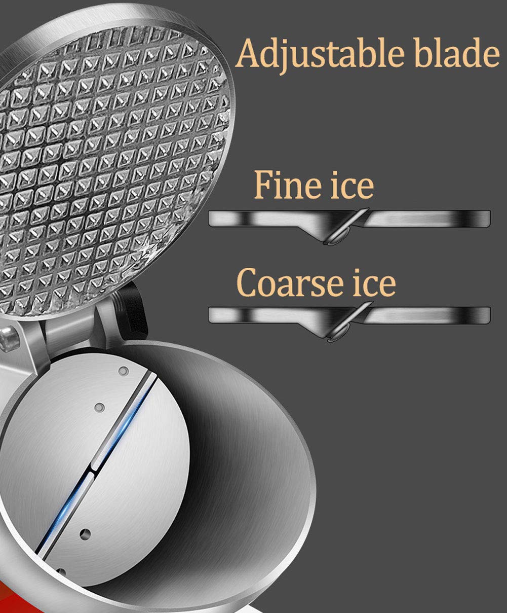 Trituradora de Hielo Profesional, Picadora de Hielo para Batidos y Mojito, Maquinas de Granizados con Mango Antideslizante, Hogar y Comercial, 1500r/min