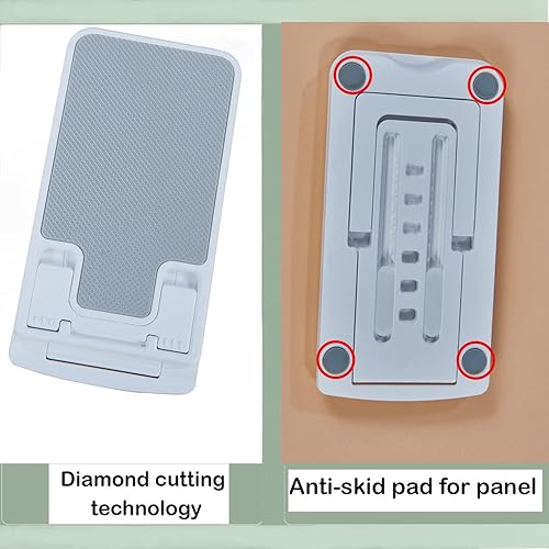 Miniatura 7 de DongYoG Soporte ajustable para teléfono celular, soporte plegable y delgado de escritorio, soporte compatible con iPhone, tabletas (7 a 10 pulgadas)