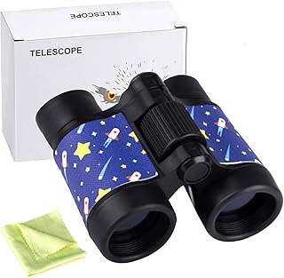 Binoculars for Kids, Adventure Kids Binoculars Shock Proof Toy Binoculars Set for Bird Watching Hunting Outdoor Fun, Best Birthday for 3-10 Years Old Boys Girls (Star Blue)