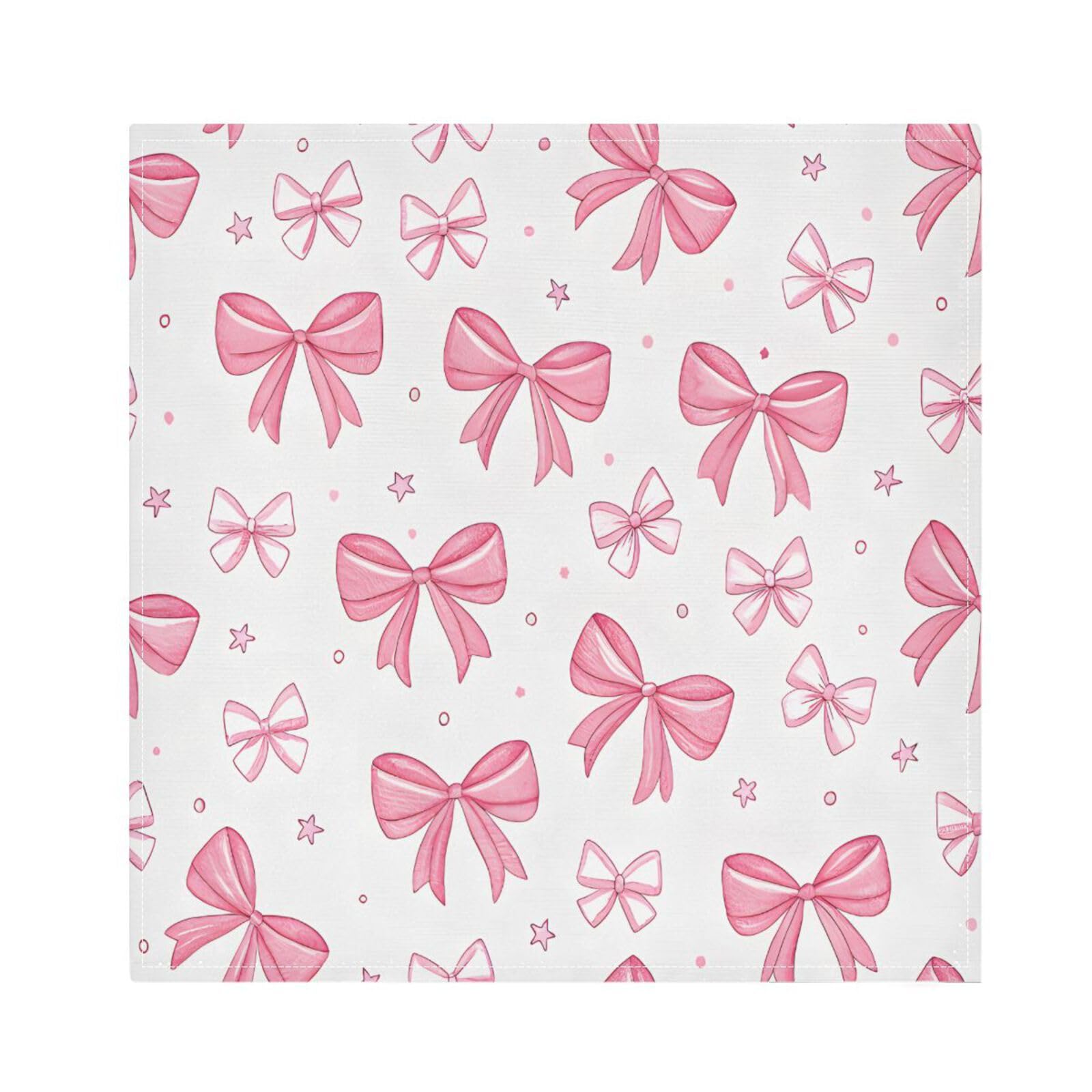 Ttgoth Bows Cloth Napkin Set of 6 Washable & Reusable Dinner Napkins for Dining Table, Banquets, Wedding, Party, 50x50 cm