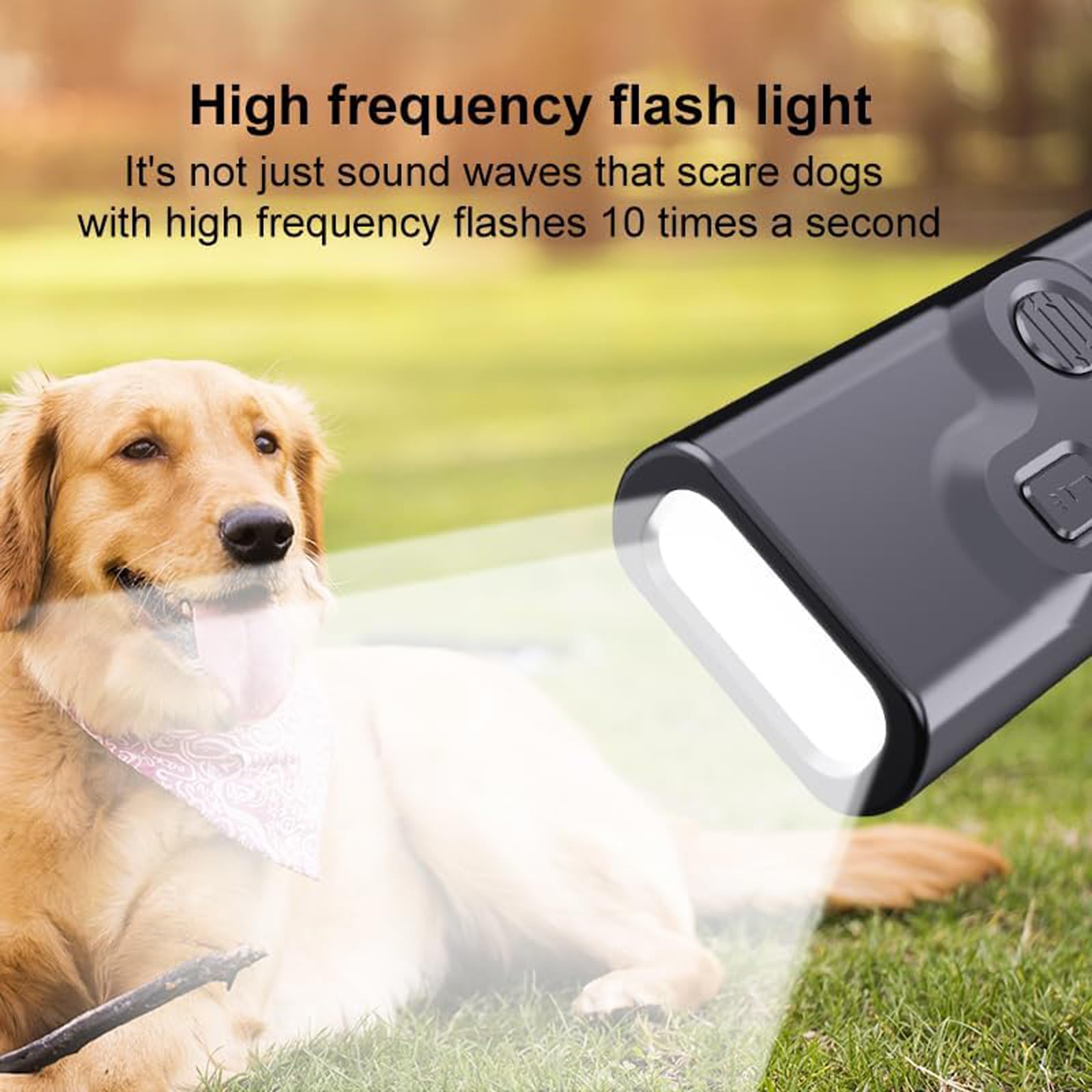BarkGuard - Bark Guard Anti Barking Device for Dogs, Antibell Ultraschall Gerät, 2025 Neues Antibellhalsband für Hunde Antibell, Anti Bell Gerät Hunde mit LED Taschenlampe für Kleine Große Hunde