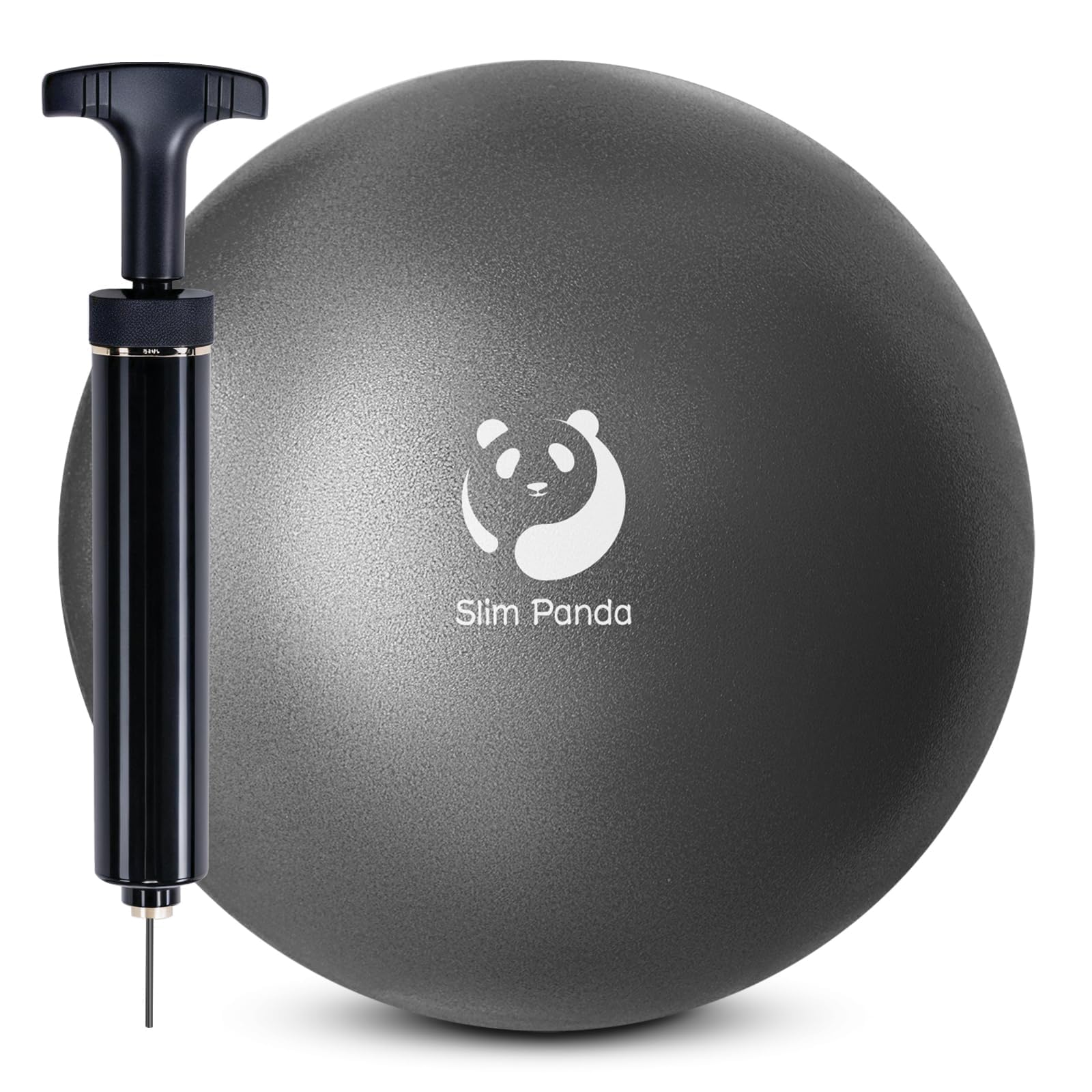 Slim Panda 9 Inch Pilates Ball With Pump,23-25CM Exercise Ball for Pilates, Balance, Stability, Workout, Core Training (Anti-Leakage Nozzle)
