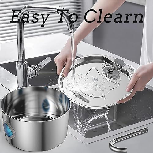 Miniatura 5 de Peelaid Fountain, fuente de agua filtrada para perros, 3.2L108 onzas, dispensador automático de agua para perros con ventana de agua y LED, súper