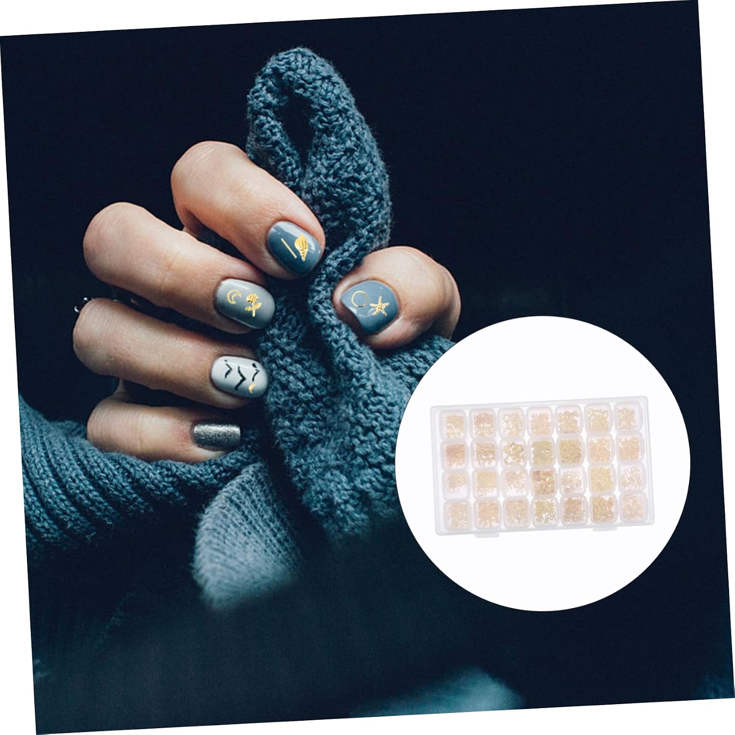 Fashionable Star Moon Nail Decorations Nail Art Supplies for Shining Manicure Unique and Bead Ornaments for