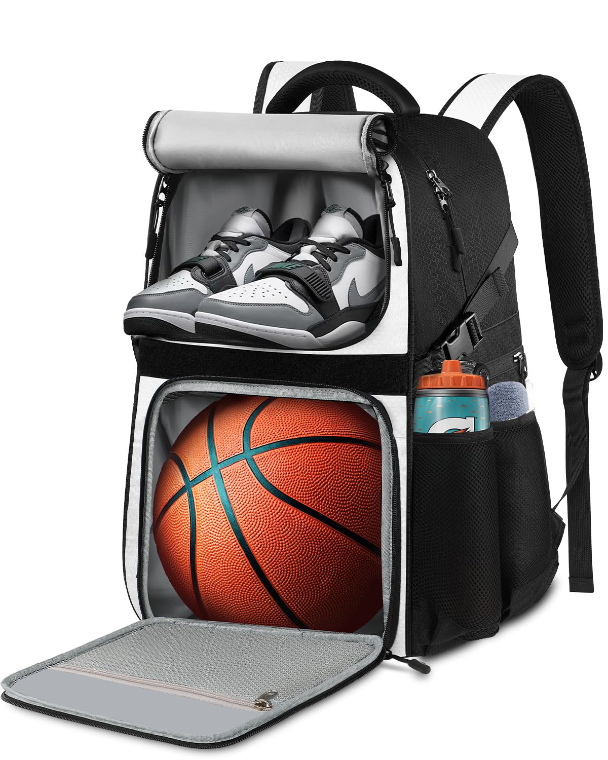 LOINTET Basketball Bag Backpack with Ball Holder Shoes Compartment, Large Basketball Accessories Sports Bag