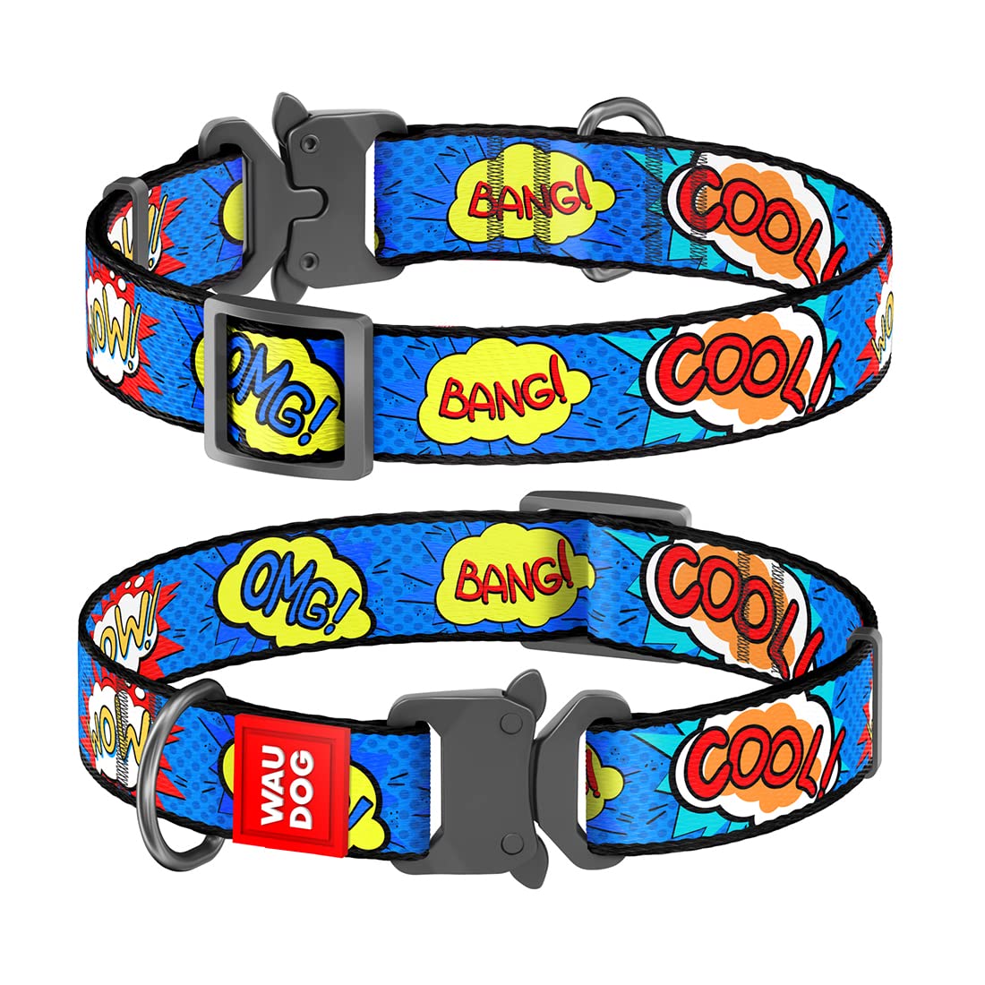 WAUDOG Adjustable Dog Collars - Printed Collars for Dogs & Puppies - Soft Durable & Strong Dog Collars - Nylon Dog Collars for Pets - Multicolor (24-40 cm) (B09MKP52FB) Amazon Price History, Amazon Price Tracker