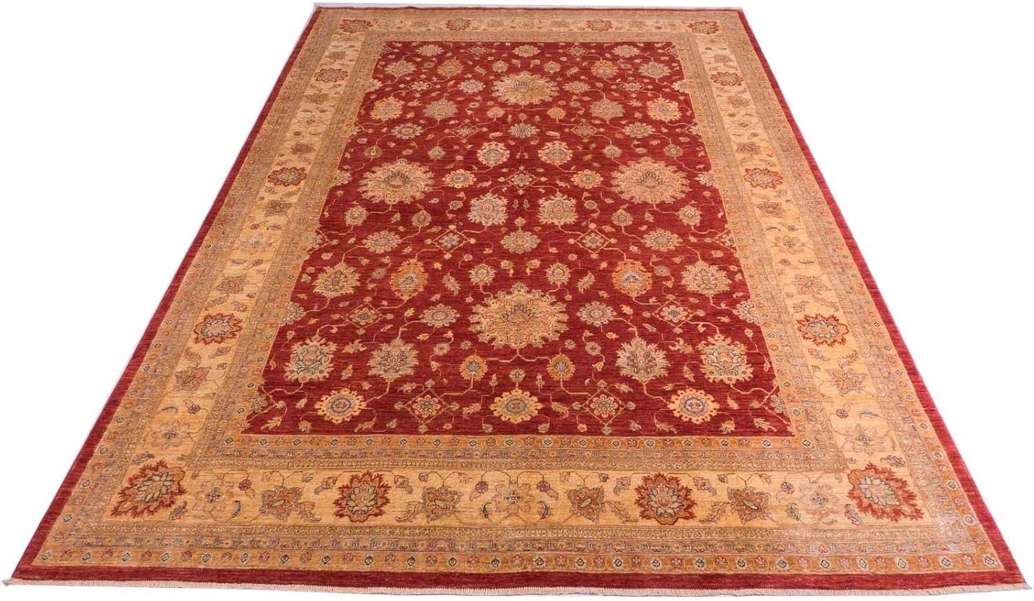 Top-Angebot: Afghan Ferahan Ziegler Luxury Rug Hand Knotted 250 x 350 cm Beige | Handgeknüpfter Orientteppich | Wien Österreich