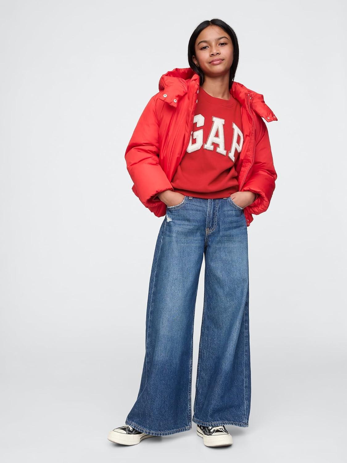 GAP girls Logo Crew Sweatshirt - Image 3