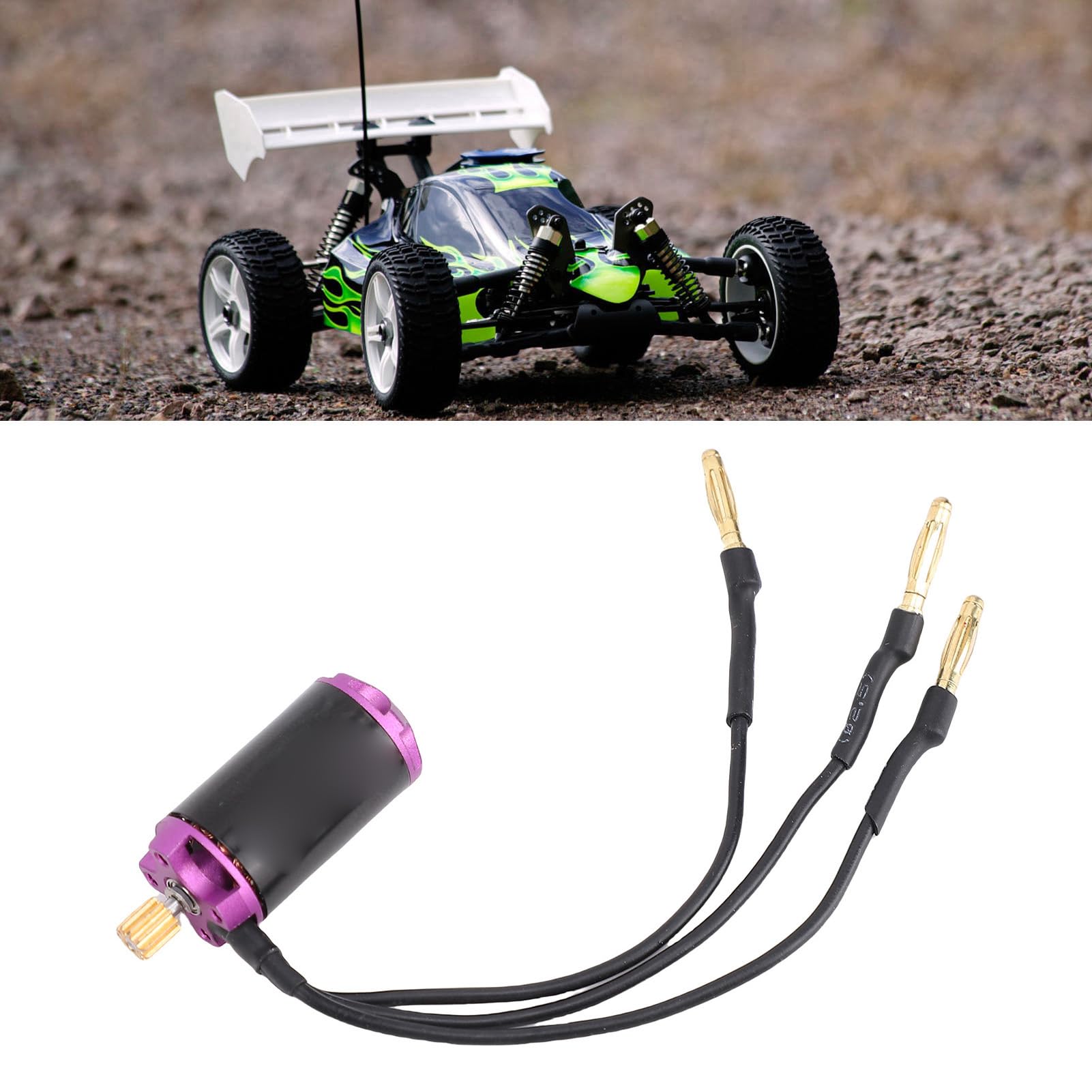 KUIDAMOS Set Motore ESC Brushless RC Potente Torsione a Bassa velocità per SCX24 1/24 Kit di Sostituzione Brushless RC per gli Appassionati di Arrampicata