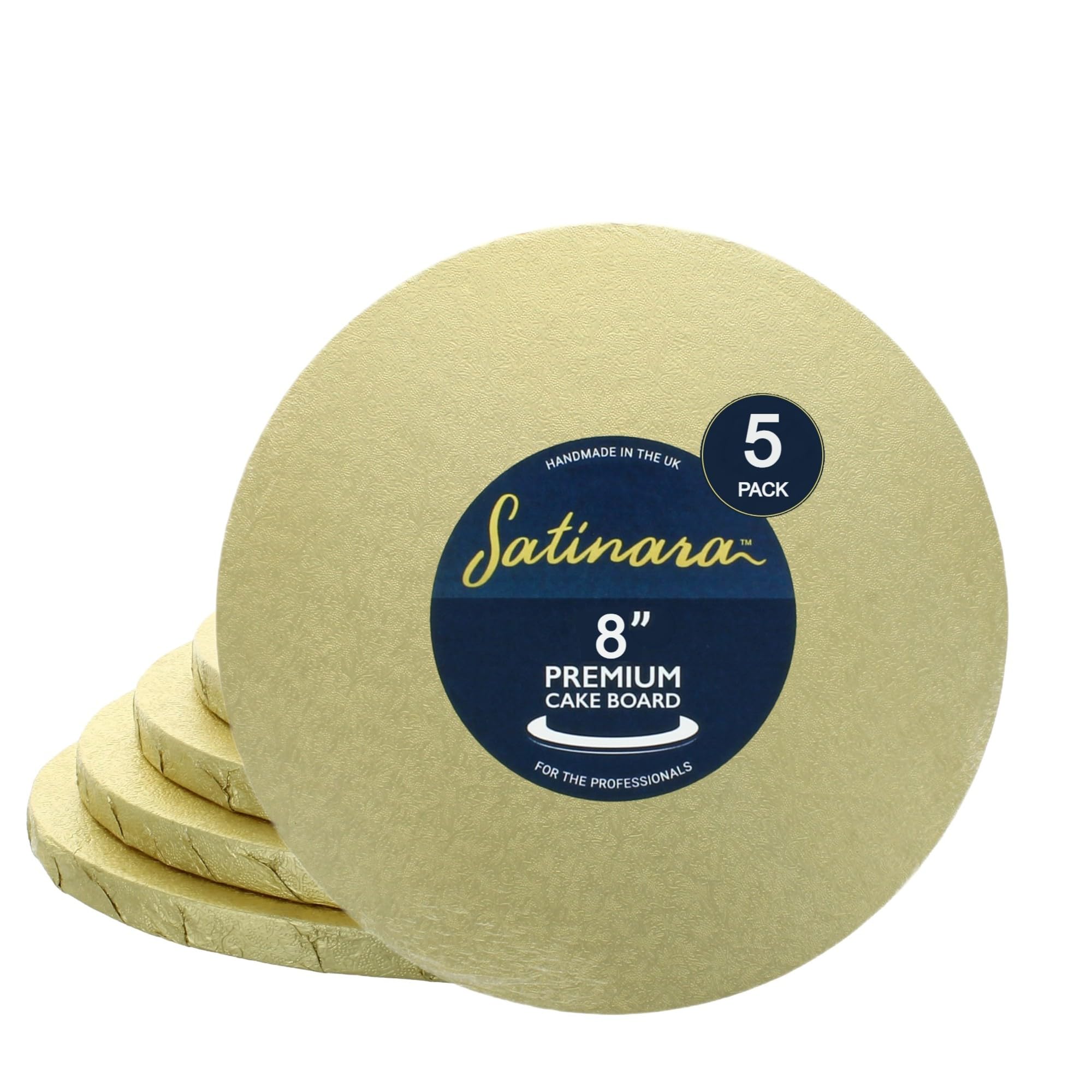 Satinara Cake Boards, Gold, 8”