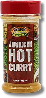 Caribbean Paradise Hot Jamaican Curry Powder, Spicy Curry Powder Seasoning for Curry Chicken, Meat, Seafood, Vegetables, Rice, Stews, 6 oz