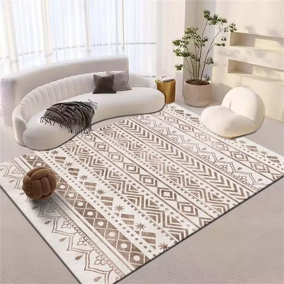 Deco chambre ado tapis doux salon anti-poussière lavable gris 160x200