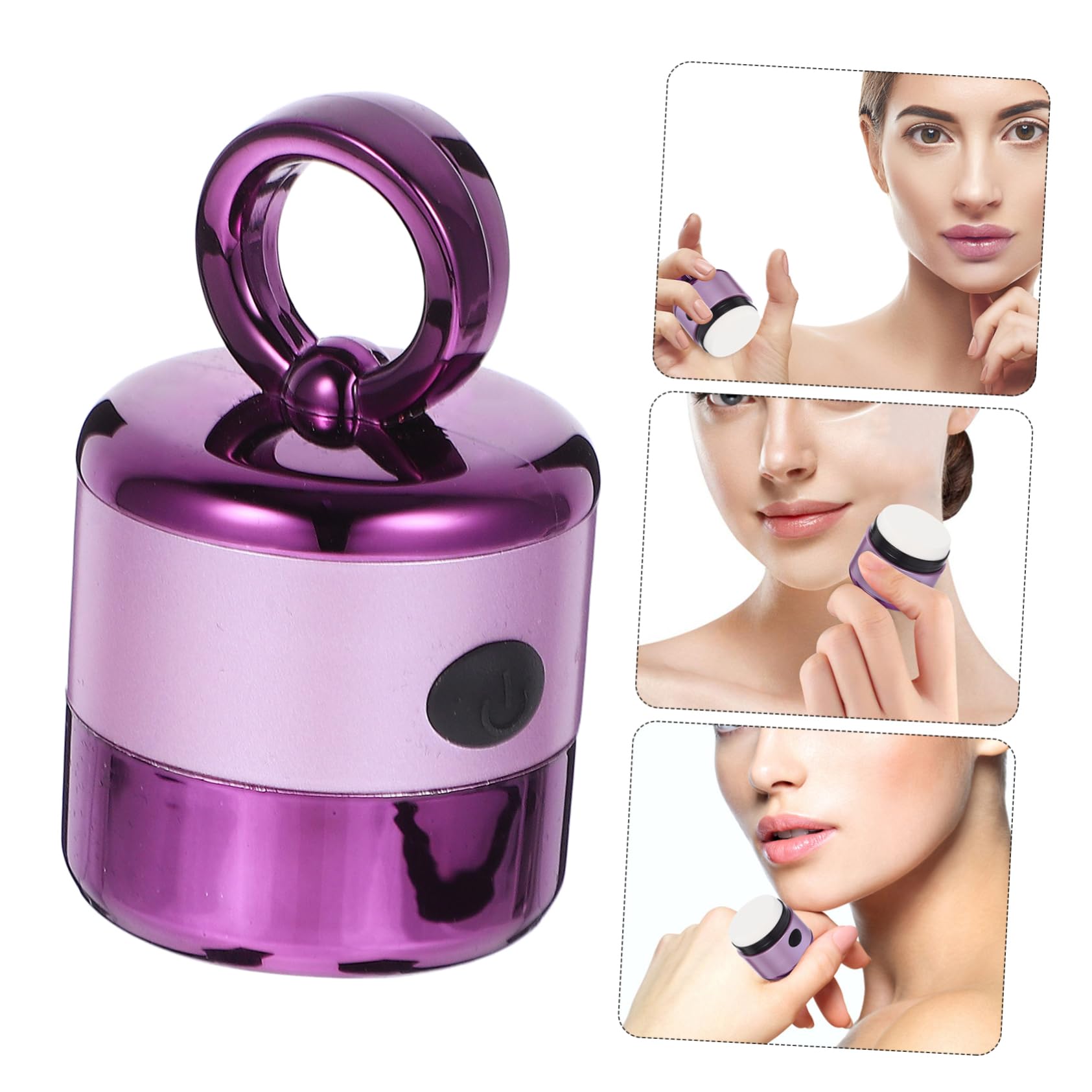 2stücke Elektrischer Makeup-puff Vibrieren Um Foundation Gleichmäßig Aufzutragen Tragbar Und Leicht Einfach Zu Reinigen Für Flexibles Hautgefühl
