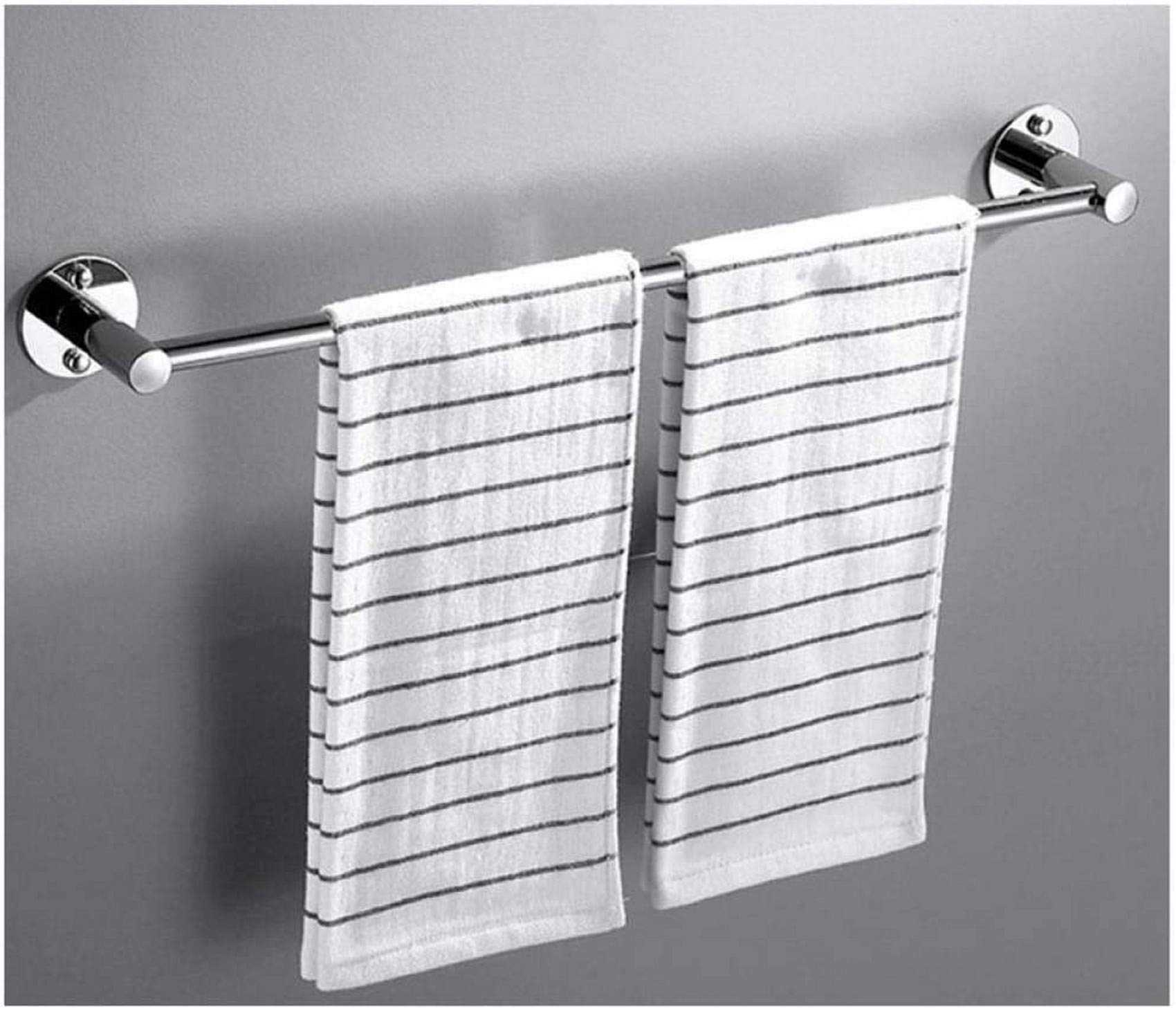 Porte-serviettes de bain mural lumineux 70cm au fini brillant