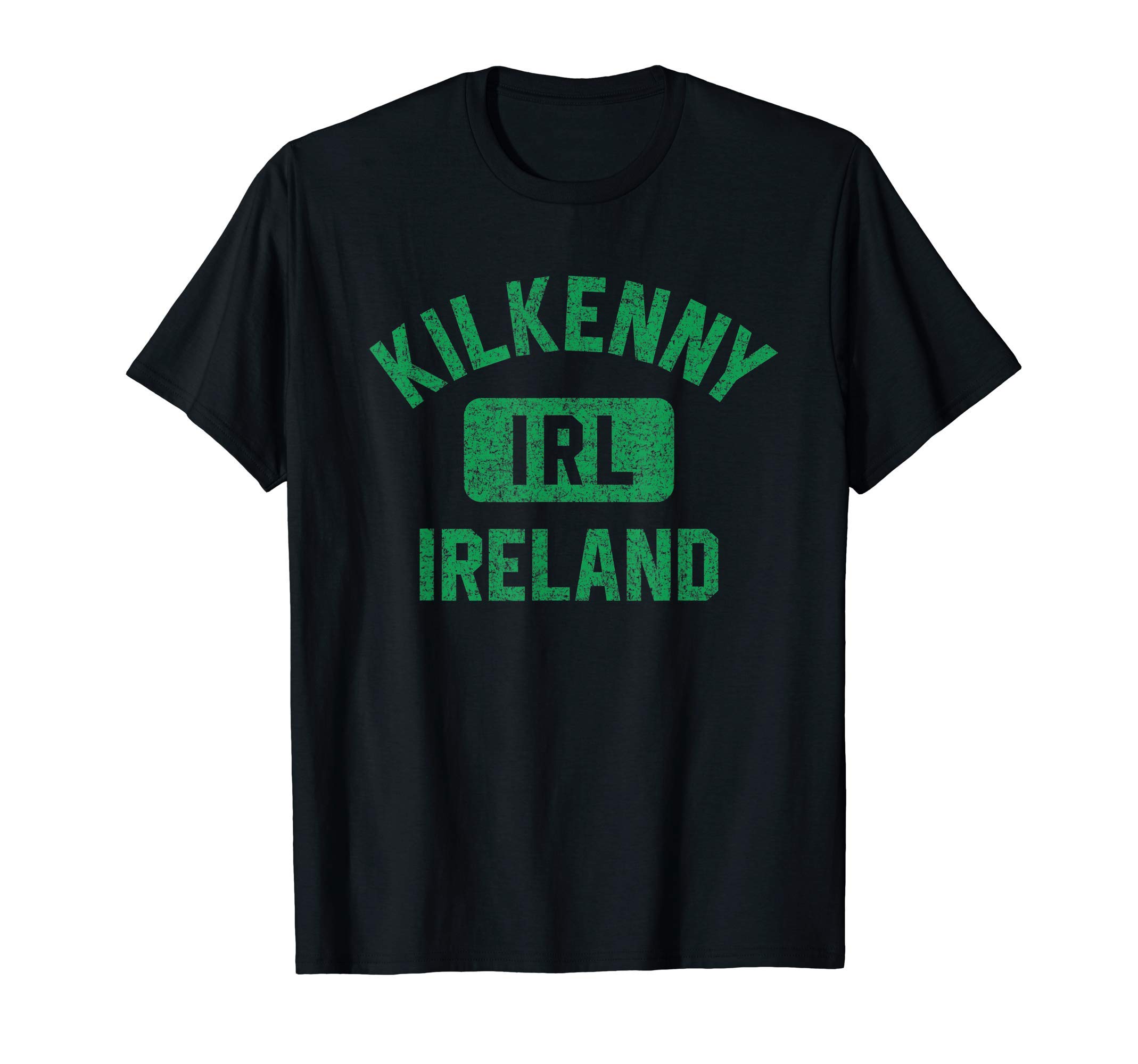 Kilkenny Ireland IRL Gym Style Distressed Green Print T-Shirt