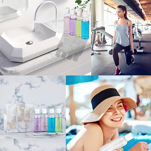 Miniatura 6 de Juego de botellas de viaje aprobadas por la TSA para artículos de tocador, botellas exprimibles de tamaño de viaje, kit portátil a prueba de fugas,