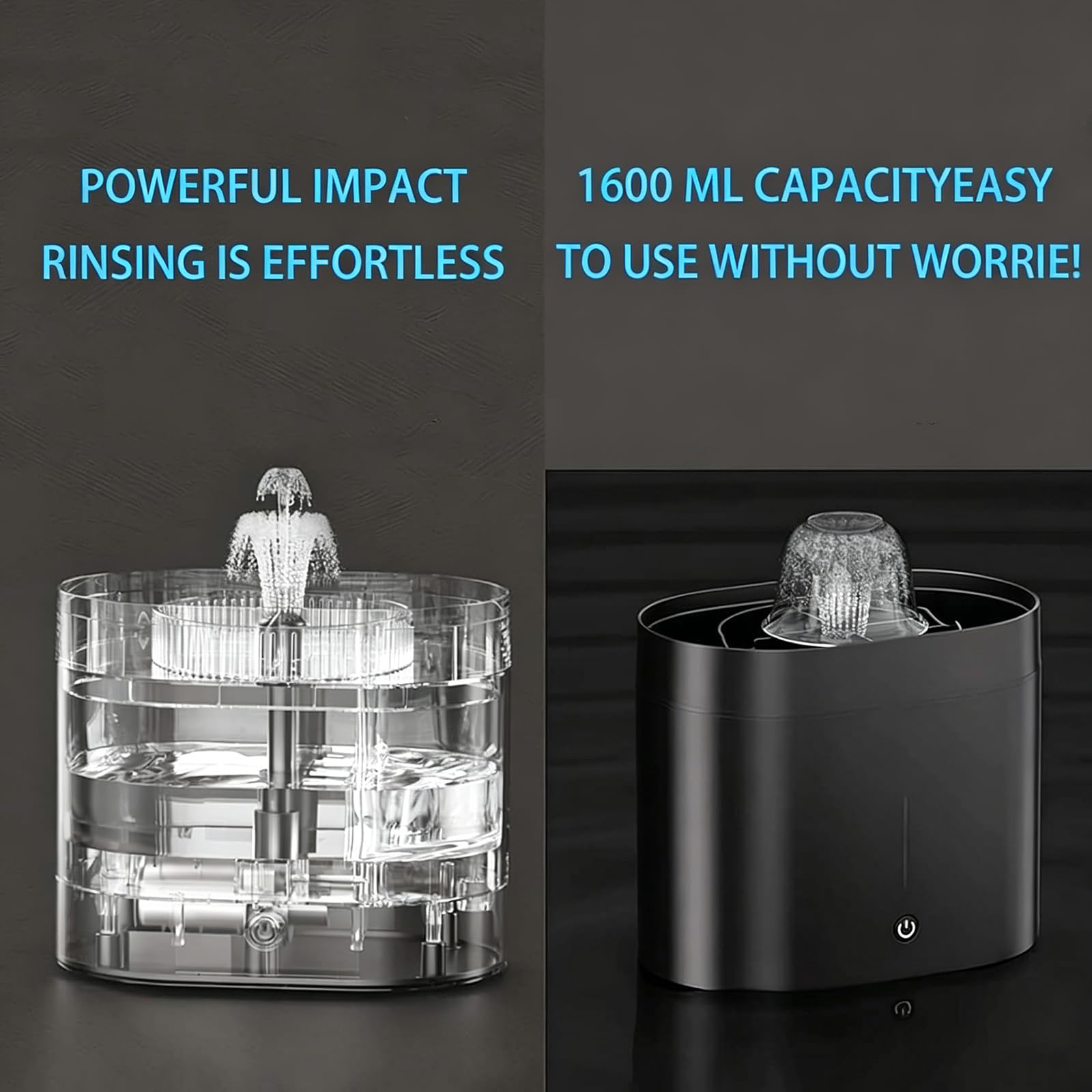 Rince-verres électrique Et Lave-tasses à Thé, Nettoyeur Automatique De Tasses De Comptoir Avec Réservoir D'eau De 1,6 L, Nettoyeur à Jet Haute Pression Pour Mugs, Tasses à Café, Verres à Vin Et