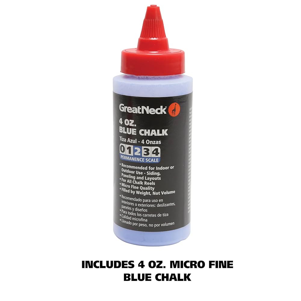 Great Neck 80054 Refillable Chalk Line Set, 3 Piece