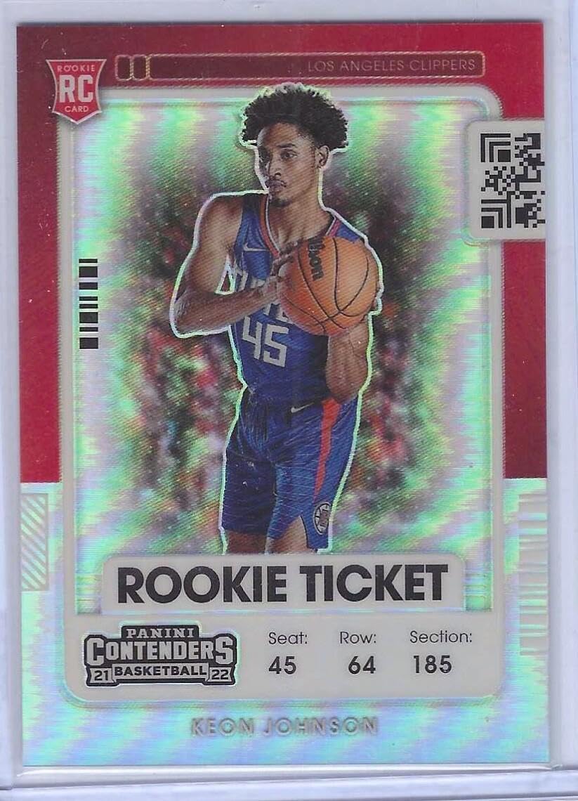 Keon Johnson 2021-22 Panini Contenders Silver Prizm Variation Rookie Sp Rc #121 - Basketball Cards