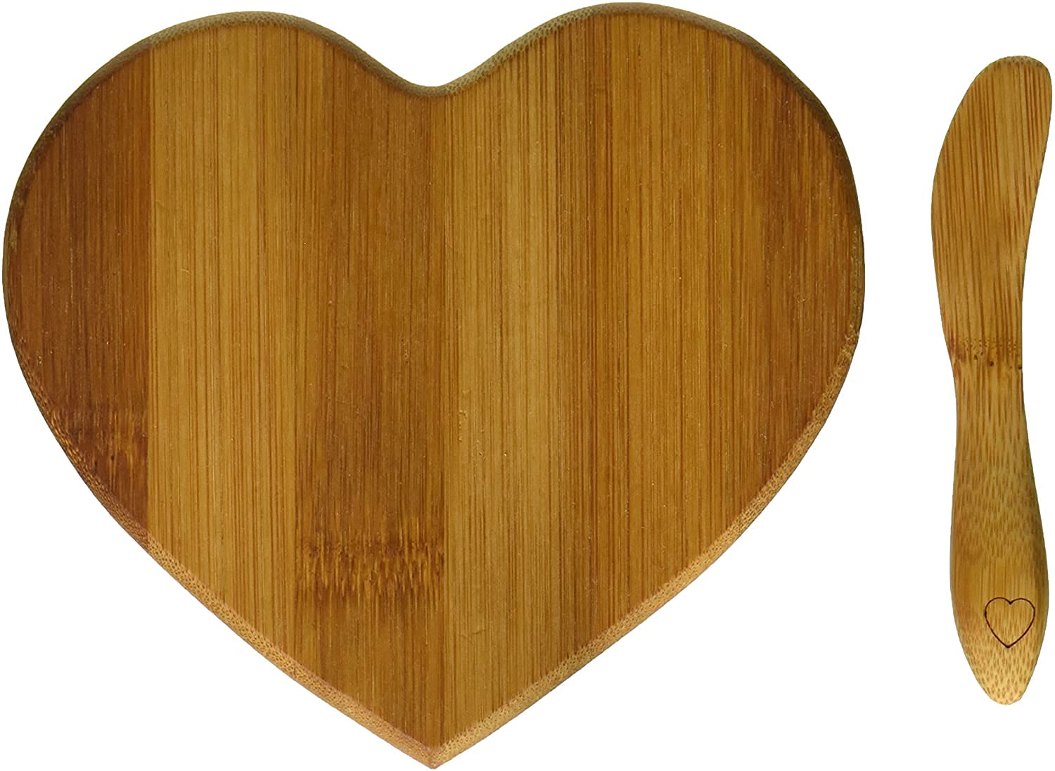 Amazon.com: Kate Aspen Tastefully Yours Heart-Shaped Bamboo Cheese