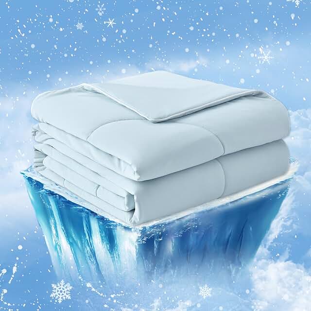 Cozy Bliss Cooling Comforter, Queen, Blue