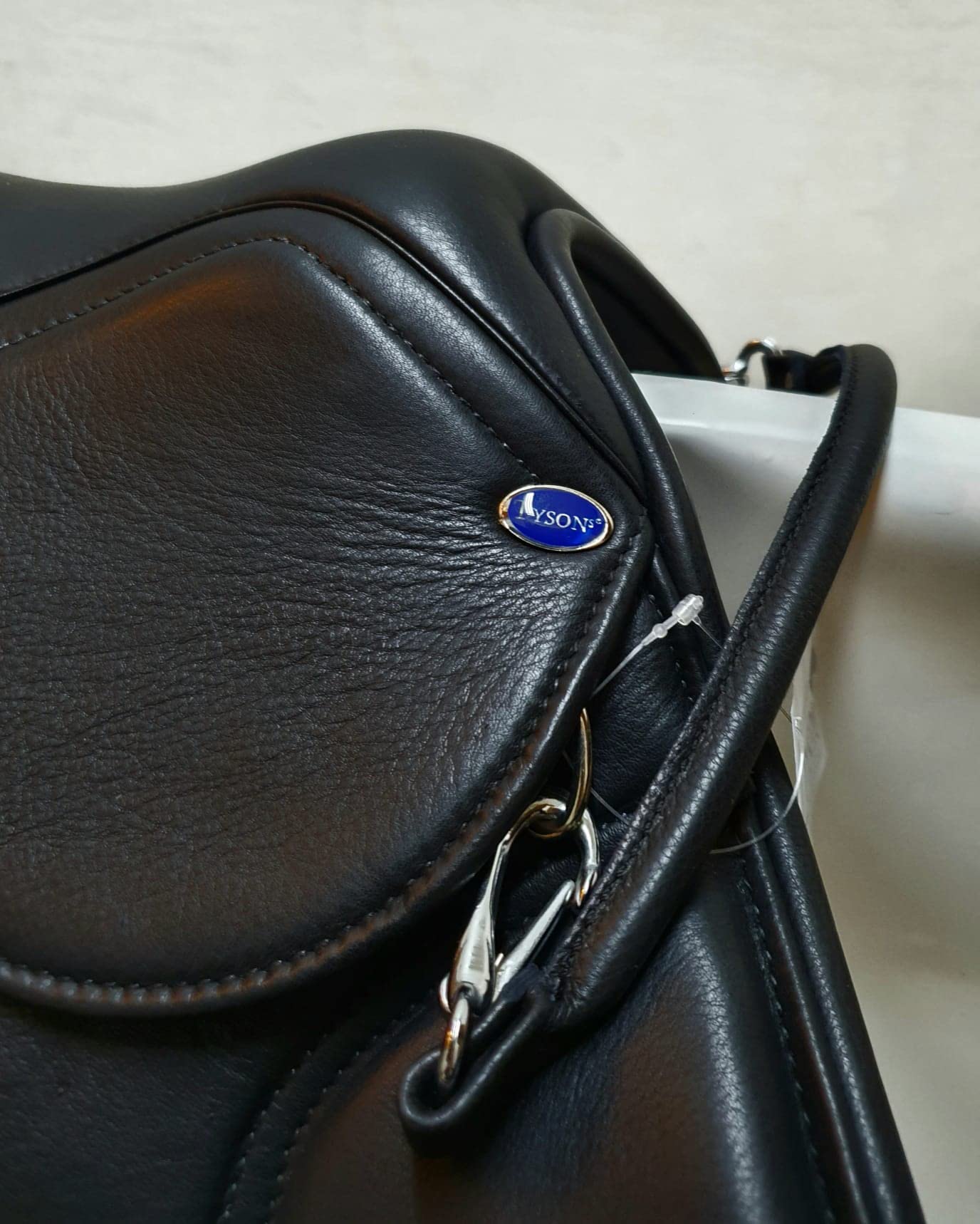 Ledersattel Jumper VS Sattel Leder Schwerpunkt Springen Schwarz Braun incl. Kopfeisen Tysons Ponysattel Welsh Kindersattel Tysons (14 Zoll, Braun)