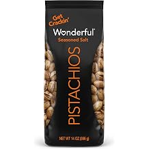 Wonderful Pistachios In Shell, Seasoned Salt Flavored Nuts, 14 Ounce Bag, Protein Snacks, Gluten Free, Salty Snacks
