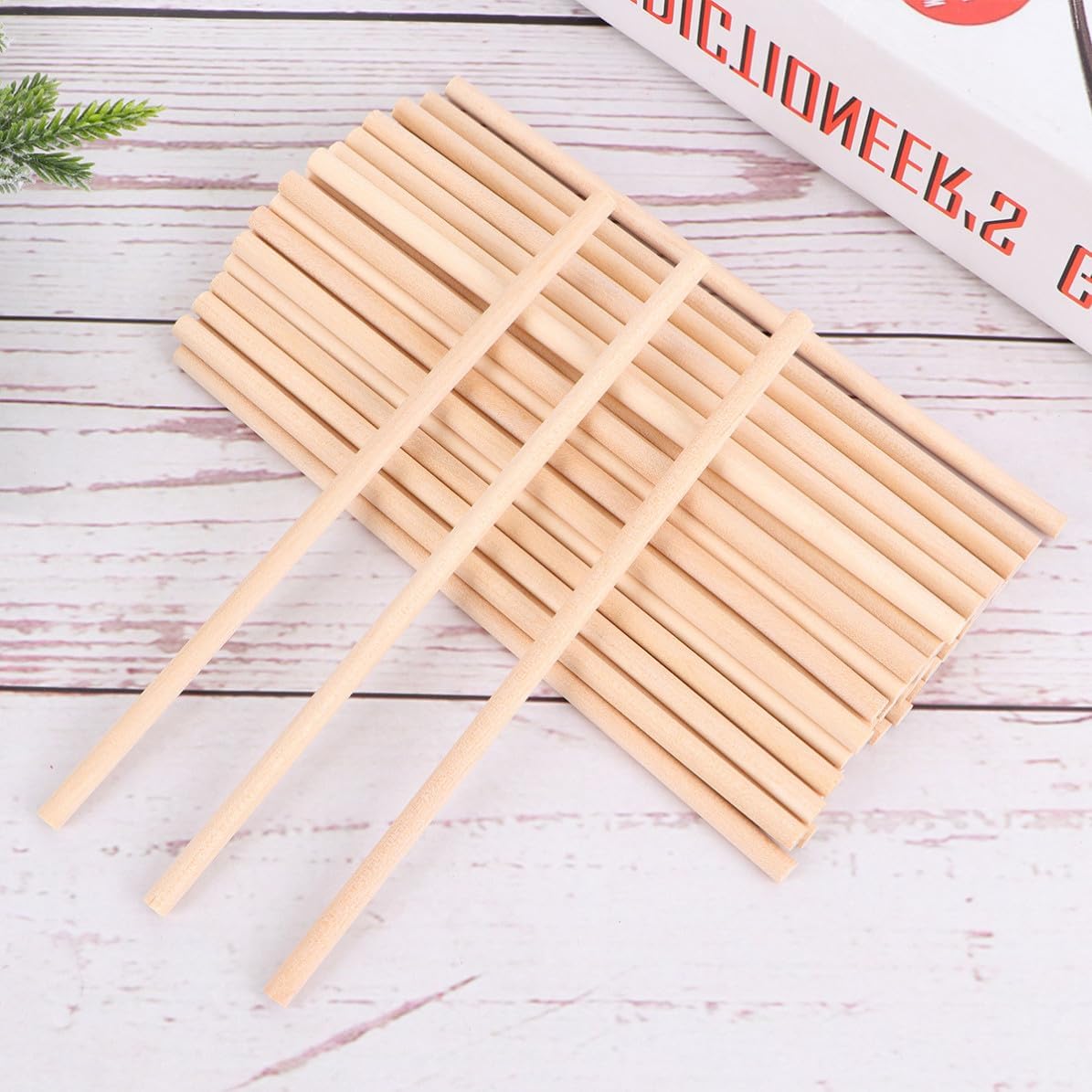100pcs Wooden Round Dowel Rods for Hobbyists, Strong Reusable image 5