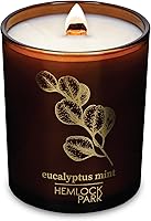 Vista 37 de Hemlock Park Vela de mecha de madera ámbar y dorada hecha a mano con cera de coco natural (estándar de 7.2 onzas, ámbar)