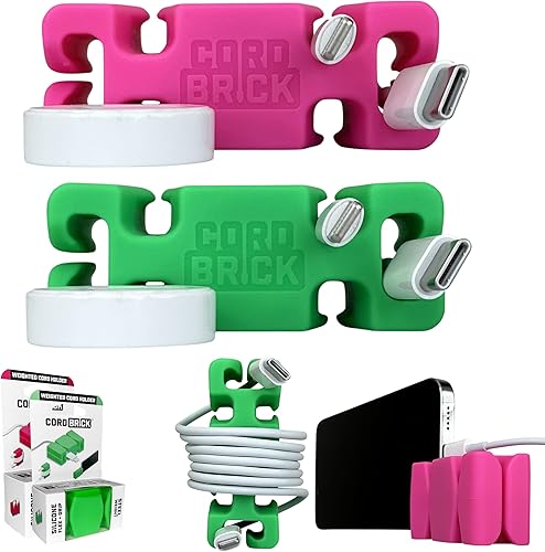 Miniatura 17 de CordBrick Rellenos para calcetines navideños para adultos, gestión de cables, soporte para cables con peso, organizador de cables, soporte para (E)