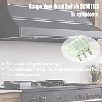 DTAIR SR561116 Range Hood Switch Remplacement pour Nutone Range Hotte R561116(Boîte de 2)