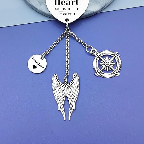 Miniatura 5 de Regalo conmemorativo por la pérdida del hermano, accesorios colgantes de automóvil, regalo de condolencias por pérdida de hermano en memoria del