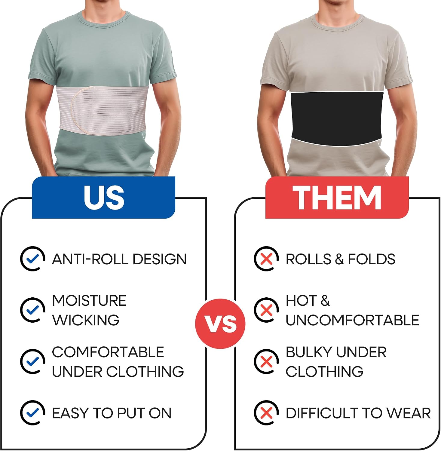 Rib Brace for Men and Women - Rib Wrap, Rib Belt and Chest Wrap for Bruised, Sore Ribs - Rib Compression Wrap for Rib Cage Pain, Intercostal Strain - Breathable Chest Binder (Large / XL Fits 37" to 48" Chest) Beige