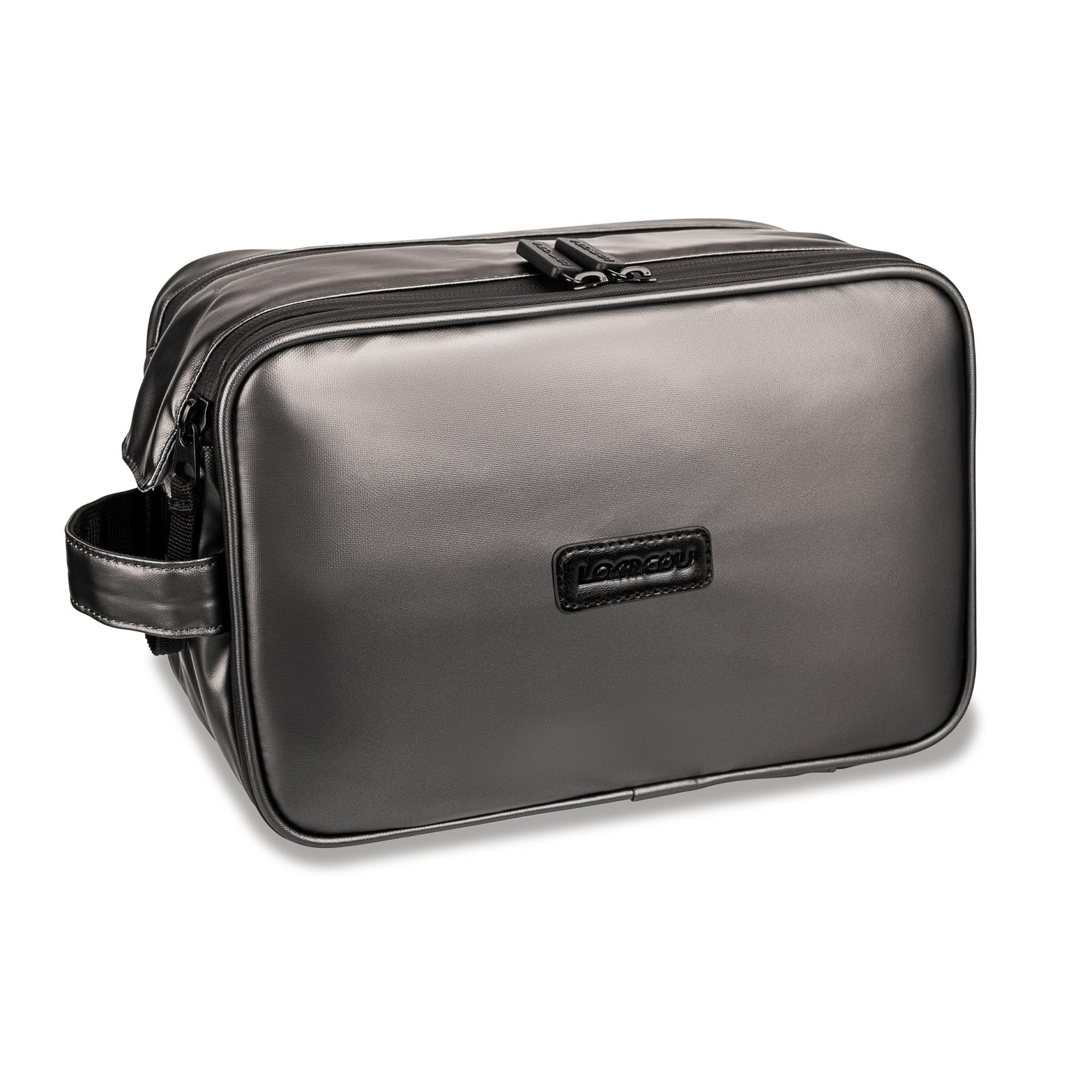 Lammcou Neceser Hombre Viaje, Bolsa Aseo Hombre Grande Estuches de Aseo para Exteriores con Material hidrófugo y Cierre de Cremallera Doble, Ideal para Viajes, Camping Toiletry Bag