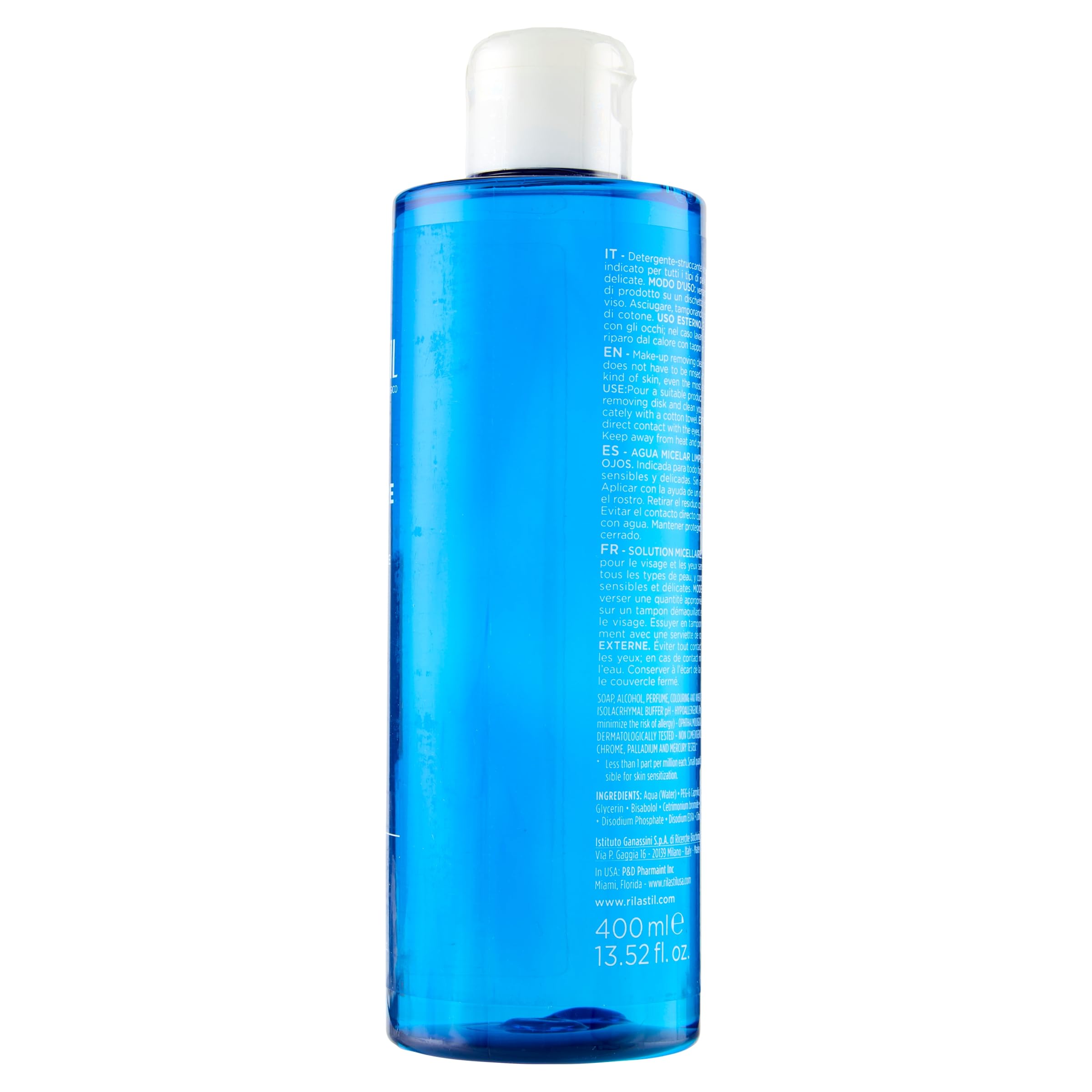 Rilastil Daily Care Soluzione Micellare Lenitiva, Detergente Struccante Viso Occhi senza Risciacquo per Pelli Sensibili e Reattive, Confezione da 400 ml