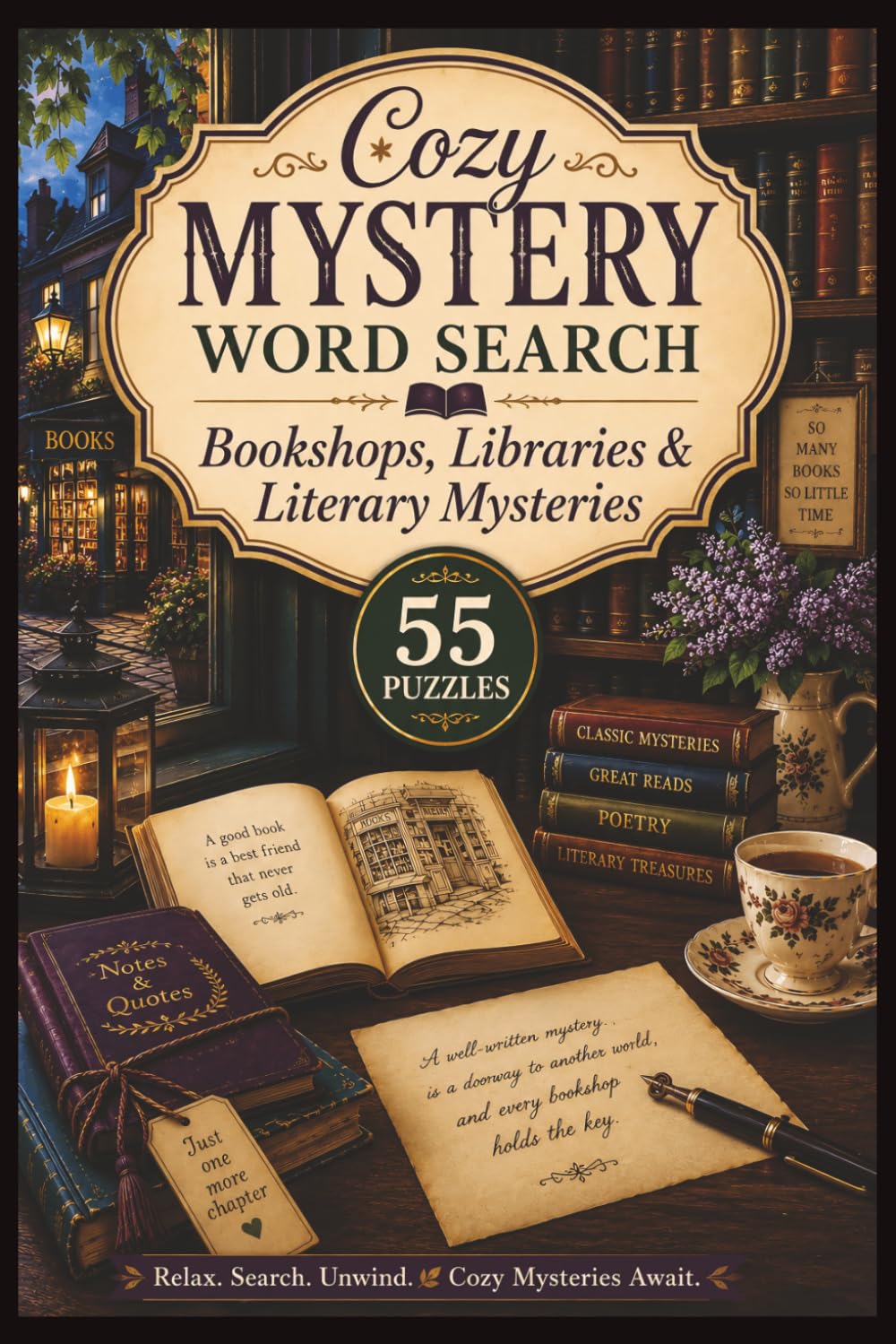 Cozy Mystery Word Search: Bookshops, Libraries & Literary Mysteries (Cozy Mystery Word Search Series)
