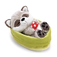 NICI Peluche Procione nel Cestino, 12 cm - 63123