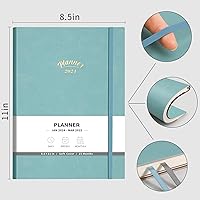 Vista 5 de RETTACY Agenda 2024 – Calendario 2024 – Agenda 2024-2025 diaria, semanal y mensual, enero 2024 – marzo 2025, papel premium sin ácidos de 3.53 oz/m²