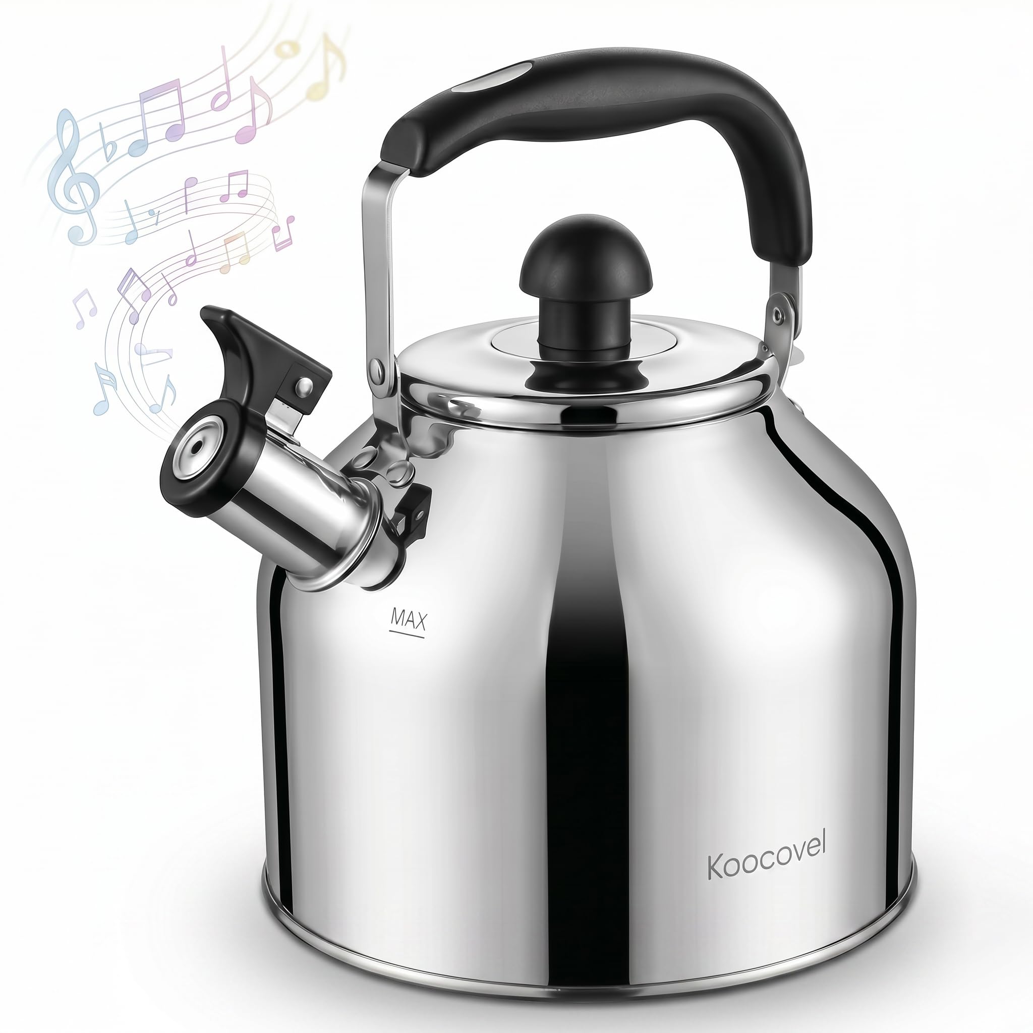 Photo 1 of Koocovel Stovetop Whistling Tea Kettle, 4L/4.2QT, Stainless Steel Tea Pot for Stove, Fast Boiling Water Kettle for Kitchen & Camping (4.2 Quarts)