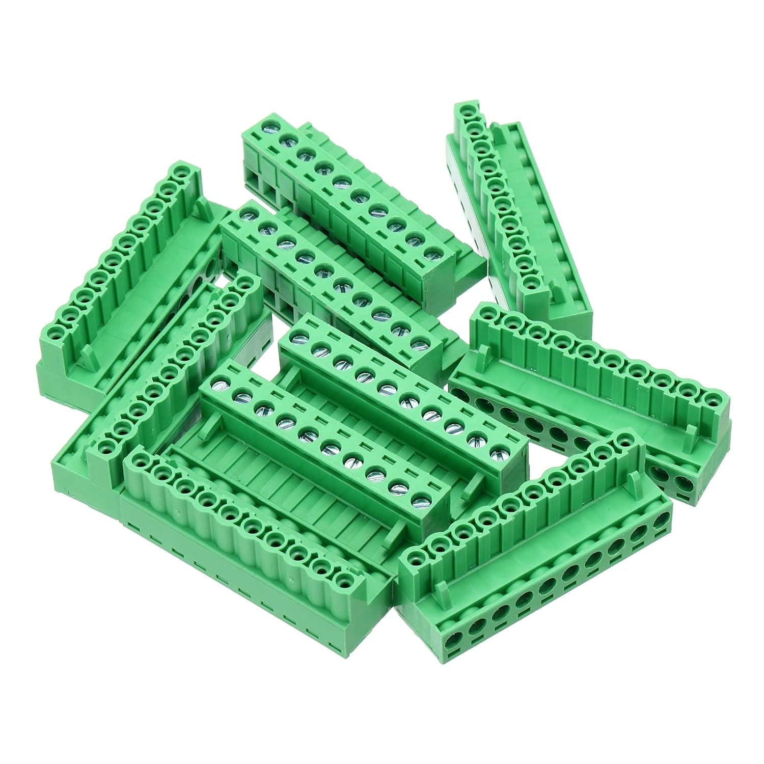 sourcing map 10PCS 10-Pin PCB Mount Screw Terminal Block Connectors 5.08mm/0.2inch Pitch Circuit Board Connectors for Home Appliances, Industrial Projects sourcing map 10PCS 10-Pin PCB Mount Screw Terminal Block Connectors 5.08mm/0.2inch Pitch Circuit Board Connectors for Home Appliances, Industrial Projects